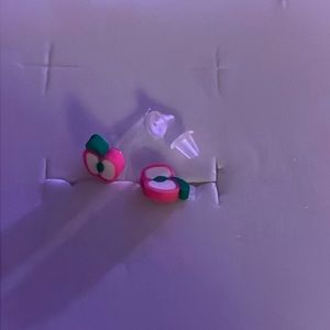 Tiny Apple Earrings